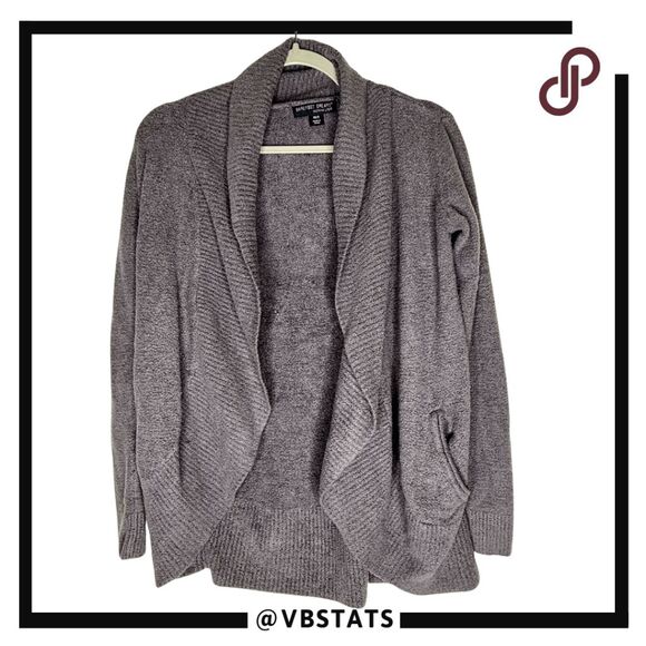 Barefoot Dreams Women's CozyChic Lite Circle Open Front Cardigan Gray Size XS/S - Picture 1 of 8